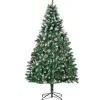 HOMCOM Weihnachtsbaum mit 59 Zapfen Kunststoff Stahl 90 x 180H cm