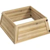 HOMCOM Weihnachtsbaumkragen Tannenholz 65L x 65B x 27H cm Naturholz