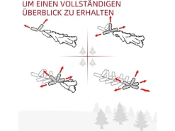HOMCOM Weihnachtsgirlande Kunststoff Metall 180L x 30B x 30H cm