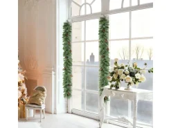 HOMCOM Weihnachtsgirlande Kunststoff Metall 180L x 25B x 25H cm