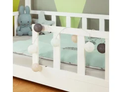 Homestyle4u Kinderbett 80x160 Weiß mit Lattenrost mit Matratze 2835