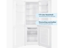 homeX Kühlschrank Mit Gefrierfach Kühl-Gefrierkombination Freistehend 173 Liter Nutzinhalt CFS1110-W Weiß