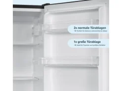 homeX Kühlschrank Mit Gefrierfach Kühl-Gefrierkombination Freistehend 173 Liter Nutzinhalt CFS1110-B Schwarz