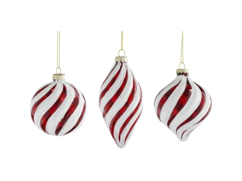 House of Seasons Weihnachtsglaskugel Ø 8 cm 3-fach Sortiert