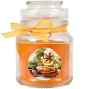 HS Candle Duftkerze & Glas Weihnachten Orange Bonbon 30h