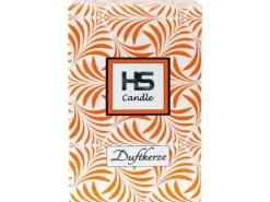 HS Candle Duftkerze & Glas Weihnachten Orange Bonbon 30h