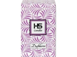 HS Candle Duftkerze & Glas Weihnachten Lila Bonbon 110h