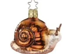 Inge's Christmas Decor GmbH Christbaumschmuck Glas Schnecke 6 cm Braun