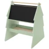 Joyz Kreidetafel Kinder Tanne 68x60x80 cm Grün-Natur Doppelseitig aus Holz