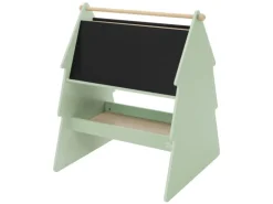 Joyz Kreidetafel Kinder Tanne 68x60x80 cm Grün-Natur Doppelseitig aus Holz