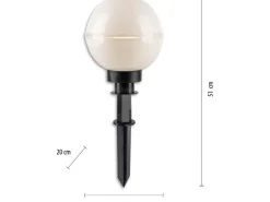 Just Light. Außen-Dekoleuchten Hemis 2-teilig Weiß Ø 20 cm