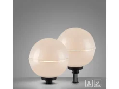 Just Light. Außen-Dekoleuchten Hemis 2-teilig Weiß Ø 40 cm