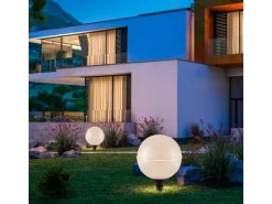 Just Light. Außen-Dekoleuchten Hemis 2-teilig Weiß Ø 40 cm