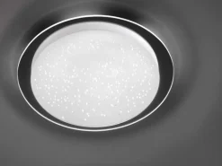 Just Light. LED-Deckenleuchte Skyler Chrom Ø 38 cm