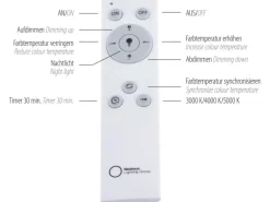 Just Light. LED-Deckenleuchte Jupiter Sternenhimmel Weiß Ø 59 cm