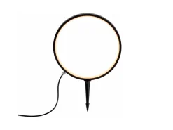 Just Light. LED-Erdspießleuchte Zirkulu Schwarz 48 cm x Ø 32 cm