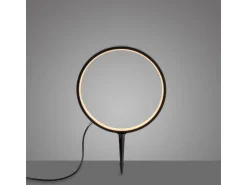 Just Light. LED-Erdspießleuchte Zirkulu Schwarz 48 cm x Ø 32 cm