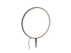 Just Light. LED-Erdspießleuchte Zirkulu Schwarz 66 cm x Ø 50 cm