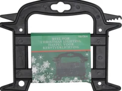 Kabelwinde für Lichterketten 19 cm x 13 cm Schwarz