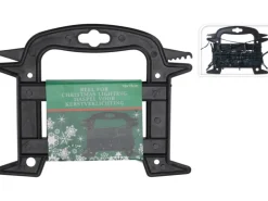 Kabelwinde für Lichterketten 19 cm x 13 cm Schwarz