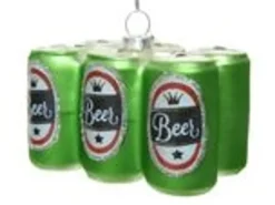 Kaemingk Christbaumschmuck Bierdosen Glas 9 cm Gruen