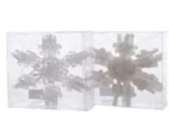 Kaemingk Haenger Christbaumschmuck Eisstern Schneeflocke Klar Oder Matt 4er Set