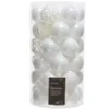 Kaemingk Weihnachtsbaumkugeln Bruchfest  6 cm 37 Stueck Weiss