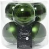 Kaemingk Weihnachtsbaumkugeln Glas  8 cm 6 Stueck PinienGruen