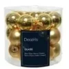 Kaemingk Weihnachtsbaumkugeln Glas  2,5 cm 24 Stueck Hell Gold Glanz Matt Mix