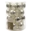 Kaemingk Weihnachtsbaumkugeln Glas  6 cm 20 Stueck Silber Glanz