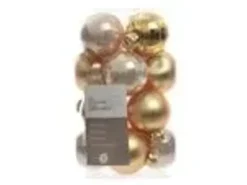 Kaemingk Weihnachtsbaumkugeln Glas  3,5 cm 16 Stueck Perle Gold