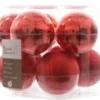 Kaemingk Weihnachtsbaumkugeln Glas  6 cm 10 Stueck Weihnachtsrot Matt Glaenzend