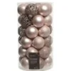 Kaemingk Weihnachtsbaumkugeln Kunststoff Ornamente  6 cm 37 Stueck Rosa Mix