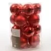 Kaemingk Weihnachtsbaumkugeln Glas  6 cm 20 Stueck Weihnachtsrot Glaenzend Matt