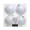 Kaemingk Weihnachtsbaumkugeln Bruchfest  10 cm 4 Stueck Weiss Matt