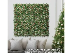 KARAT Pflanzenwand Festive Dekorative Kunstpflanzenwand für Weihnachten 50 x 50 cm