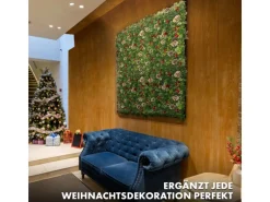 KARAT Pflanzenwand Festive Dekorative Kunstpflanzenwand für Weihnachten 50 x 50 cm