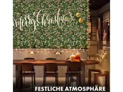 KARAT Pflanzenwand Festive Dekorative Kunstpflanzenwand für Weihnachten 50 x 50 cm