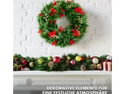 KARAT Weihnachtskranz Photinia Dekorativer Kranz für Weihnachten Durchmesser 45 cm