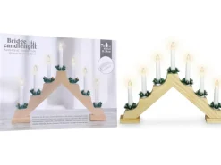 Kerzenbrücke Holz 7 Lampen