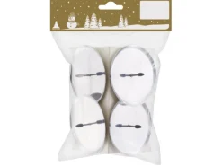 Kerzenhalter Metall Ø 7,5 cm Silber 4 Stück