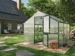 KGT Gewächshaus Nelke III Tannengrün 2,97 x 3,23 m