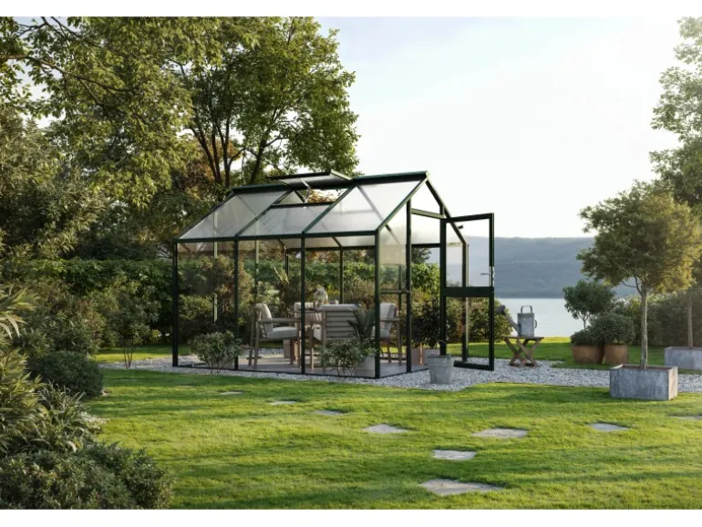 KGT Gewächshaus Novum III Tannengrün 8,4 m²