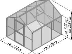 KGT Gewächshaus Novum III Tannengrün 8,4 m²