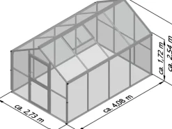 KGT Gewächshaus Novum IV Tannengrün 11,14 m²