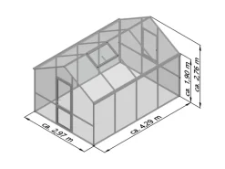 KGT Gewächshaus Tannengrün 12,74 m²
