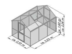 KGT Gewächshaus Tannengrün 7,53 m²