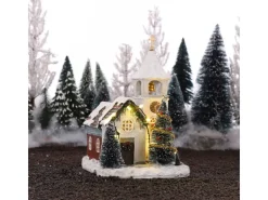 Kirche Batteriebetrieb L14 x B15 x H20 cm