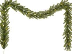 Künstliche Tannengirlande Nagano 270 cm 30 LED Warmweiß Indoor