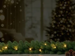 Künstliche Tannengirlande Nagano 270 cm 30 LED Warmweiß Indoor